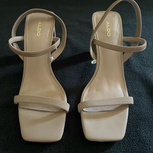 Aldo Taupe Strappy Heels